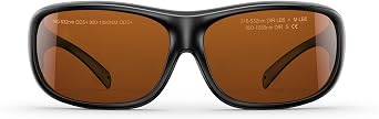 LaserPecker Laser Safety Glasses 180nm532nm & 900nm1080nm for All Machines and Most Laser Engravers, Red Light Therapy Glasses Eyes Protection Laser Safety Goggles