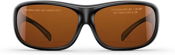 LaserPecker Laser Safety Glasses 180nm532nm & 900nm1080nm for All Machines and Most Laser Engravers, Red Light Therapy Glasses Eyes Protection Laser Safety Goggles