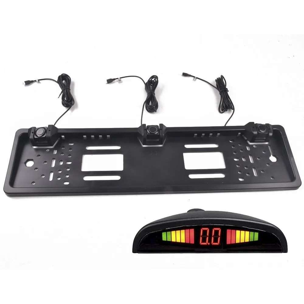 Kit sensori parcheggio Sensore di parcheggio per auto con telaio in | Sensore di parcheggio per auto con telaio in lamiera e radar di retromarcia con 3 sensori