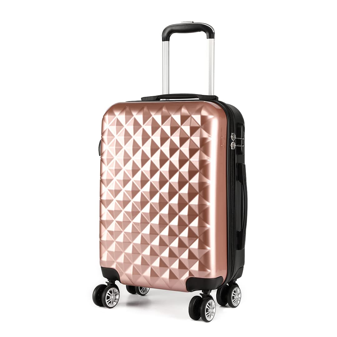 Buy 20" Hand Luggage Lightweight Hard Shell PC+ABS Suitcase 4 Spinner Wheels 360 Degree Rolling