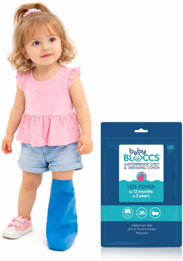 Bloccs Waterproof Cast Cover for Swimming Shower Bathing Cast Protective Waterproof Protector for Kids Short Leg (S)