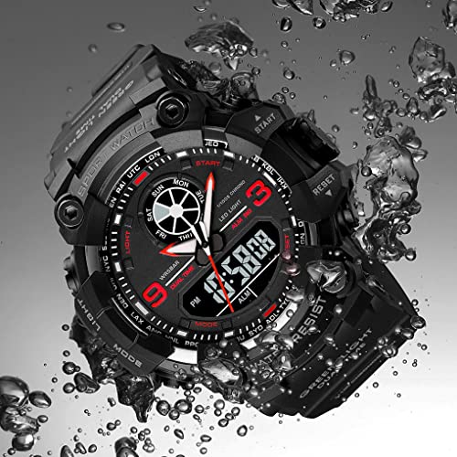 Zolohoni Mens Military Watches For Men, Men's Wrist Watches, Analog Digital Watch Stop Watches For Sports, Large Dual Time 12/24H Gifts For Teenage Boys 14-16-18 Years Old #TOP5