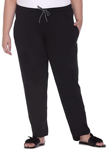 Women's Regular Fit Cotton Track Pants, Lower, Sports Trouser,Night Pants, Joggers for Lounge n Gym Wear for Ladies_M to 7XL
