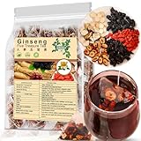 Ginseng Five Treasures Tee – Nierentee Wubao Kräuterginseng rote Dattel natürliche chinesische Reinigung für Männer und Frauen, Te de riñon Saludable Organica (1 Packung, 25 Beutel)