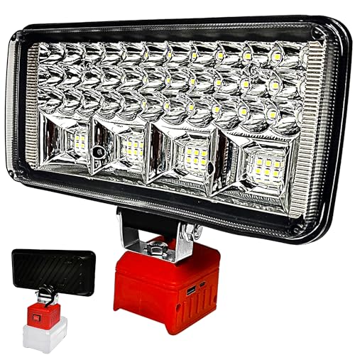 Image of Cordless LED Worklight for Einhell Power X-Change 18V Battery, 90W 6800LM LED Wide Beam Flood Light with Two USB Charging Port Light for Emergency,Workshop,Garage(No Battery)
