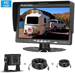 Yakry HD 720P Backup Camera 7 Inch Monitor Kit System for Trucks, Trailers