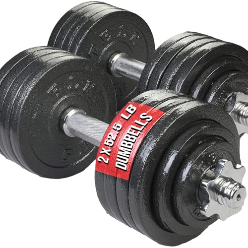 TELK – Adjustable Dumbbell Set 105lbs (52.5lbs x...