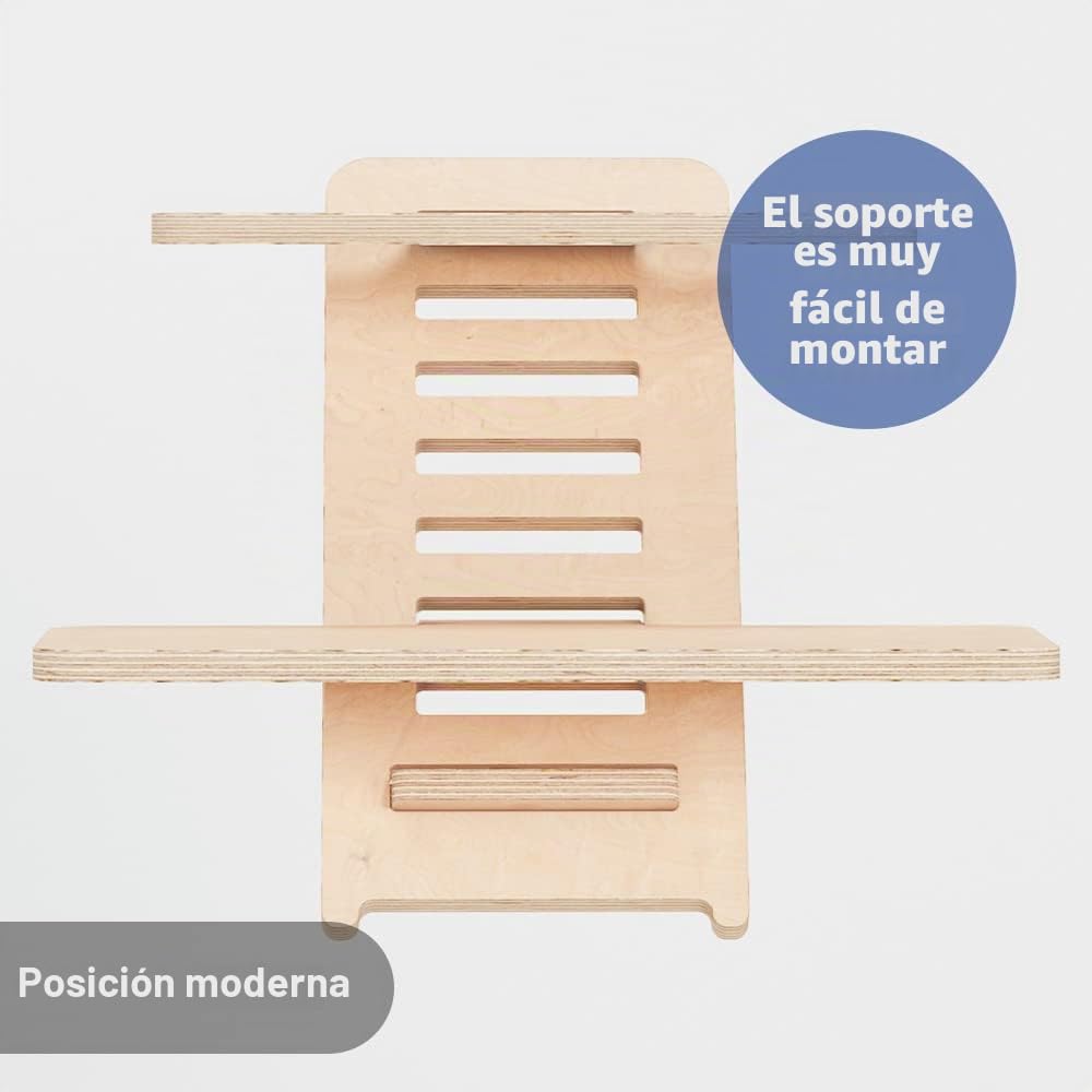 Soporte de Madera para Ordenador portátil y Mesa de pie - Soporte de Altura para Escritorio