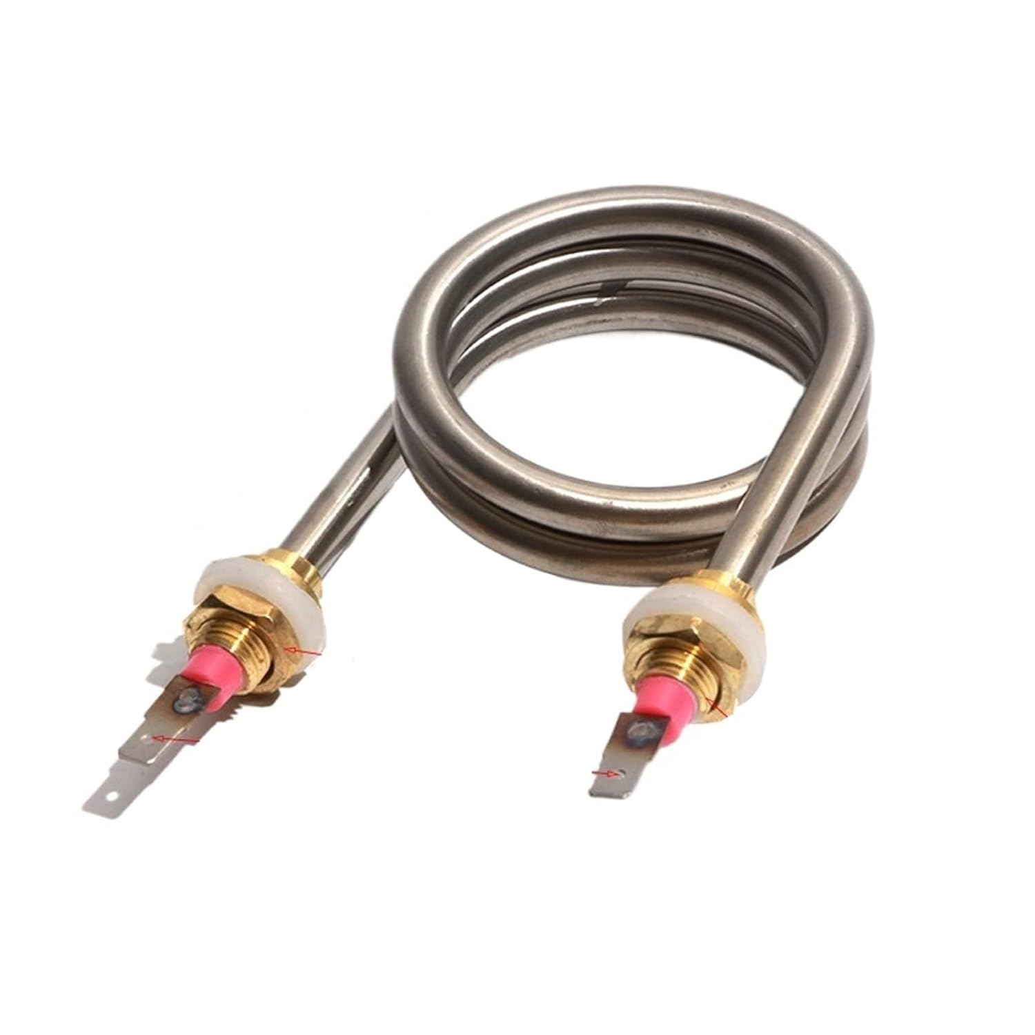 220V 800W/1200W Electric Water Heating Element 3 Coils 304 Stainess Steel Water Fountain Transverse Spring Pipe(220V 1200W)