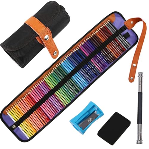 Ugmic - Ugmic 72 Coloring Pencils Set - Coloured Pencils for Adults Professional Colour Mixing Painting and Sketches, Soft Wax-Based Wooden Coloured Pencils Perfect for Students Children Colouring Books