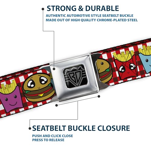 Cinturón de seguridad Buckle-Down de hamburguesas para pantalones XL largos 6