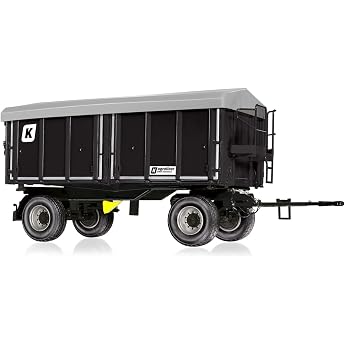 Wiking 077867 Kr ger Zweiachs-Dreiseitenkippanh nger HDK 302 Modell 132 Metall/Kunststoff Ab 14 Jahre Viele Funktionen Abnehmbares Dach Seiten und Hinterkippfunktion Schwarz