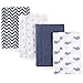 Hudson Baby Unisex Baby One Size, Blue Whales 4-Pack, One Size