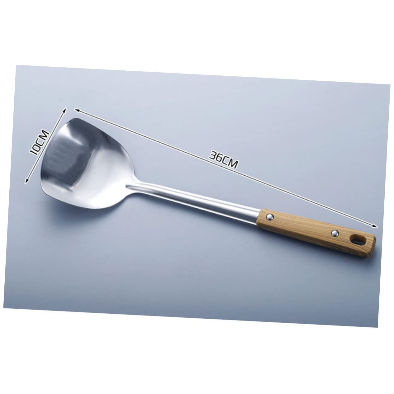 Juego de Utensilios de Cocina 5 Piezas de Acero Inoxidable y Madera