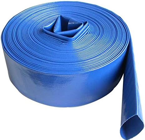 SELLERS360 2" inch 100' Feet Long Heavy Duty PVC Lay Flat Discharge Backwash Hose for Water Transfer Applications, 4 Bar Agricultural Grade Construction