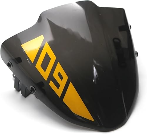 Miniatura 5 de Deflector de viento para parabrisas de doble burbuja compatible con MT-09 FZ-09 Mt09 Fz09 2017 2018 2019 (color  blanco)