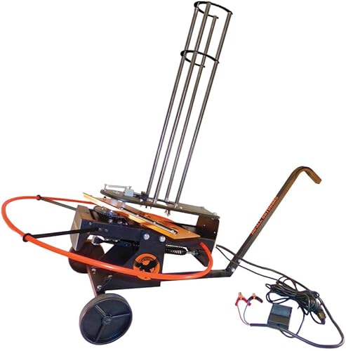 Do All Outdoors Raven Automatic Clay Pigeon Thrower with Wheels & Pull Handle - Holds 75 Clay Pigeons - 25 ft Foot Pedal Cord - Easy Transport