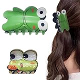 2 PACK Frog Hair Claw Clips, Acetate Animal Hair Clip, Elegant Barrettes Strong Hold Claw Clips for Women