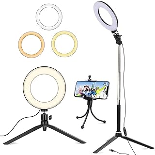QZH Fill Light Mobile Phone Live Support 6 Inch Led Ring Beauty Fill Light 16cm Anchor Photography Live Fill Light