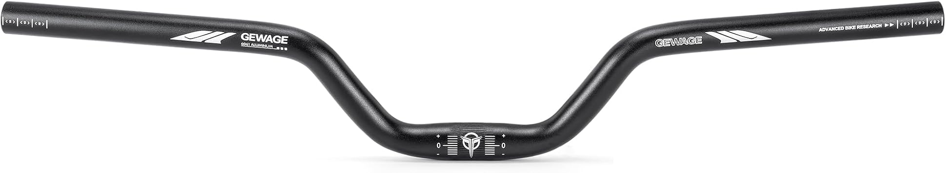 GEWAGE 25.4mm Bicycle Handlebar   620mm Riser Handlebar Made of 6061Aluminium Alloy, 30/50/70/90/120mm Rise, 12 Backsweep, MTB Handlebar for Mountain, Dirt & Hybrid Bikes Matte Black , 70mm Rise