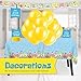 Spongebob Party Supplies Set | Serves 16 Guests | Spongebob Party Decorations With Table Cover, Banner Decoration, Spongebob Plates, Napkins, Balloons, Crepe Streamer, Candles and Button