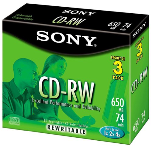 Sony Cd-Rw 4X Jewel Case (3-Pack) (Discontinued By Manufacturer) #TOP13