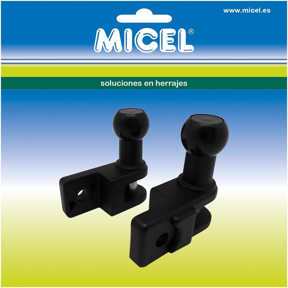MICEL 92542 - Soportes de barandilla para toldos, negro