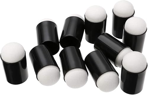 Miniatura 6 de 40 piezas de esponja para dedos con caja de almacenamiento para pintar tarjetas de tinta de tiza, dibujo