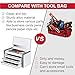 P.I.T. Mini White Tool Box, Portable 3 Drawer Steel Stackable Tool Box with Magnetic Tab Locking, White Micro Top Chest with Liner for Tools Storage and Organizers, Home DIY
