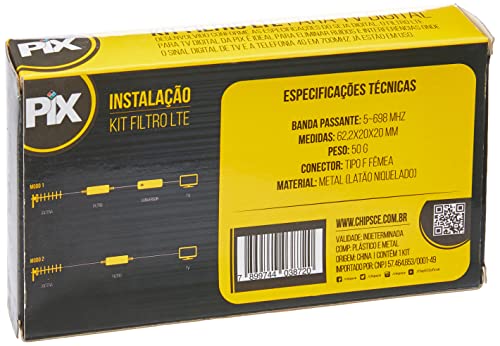 PIX FILTRO LTE 4G - 5-698MHZ - STOP BAND 700MHZ, PIX, LTE-698