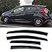 Puermto 94547 Sunproof Waterproof Side Window Wind Deflector, 4pcs Protective Replacements Rain Guards Set, Window Visor fit for 2009-2019 Ford Fiesta 5Door Hatchback & 4Door Sedan