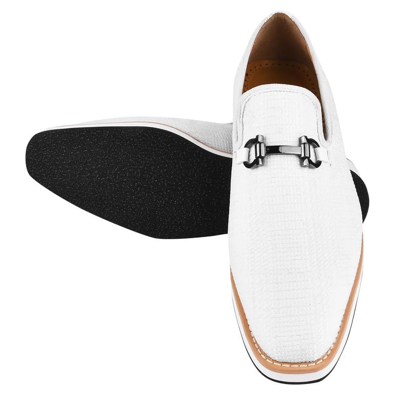 LIBERTYZENO Mens Canvas Textile & Suede Leather Adults Noble Penny Loafers Slip On Prom & Wedding Party Shoes for Prom Graduation4