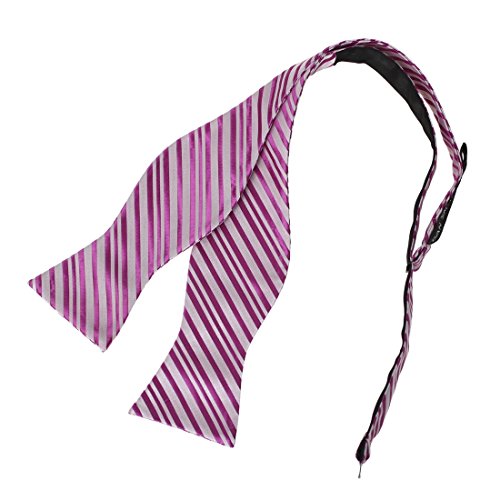 Polyster Cotton Casual Bow Ties Pink Self Tie Bow Ties DBA7A11E Dan Smith Deep Pink,Pink Striped