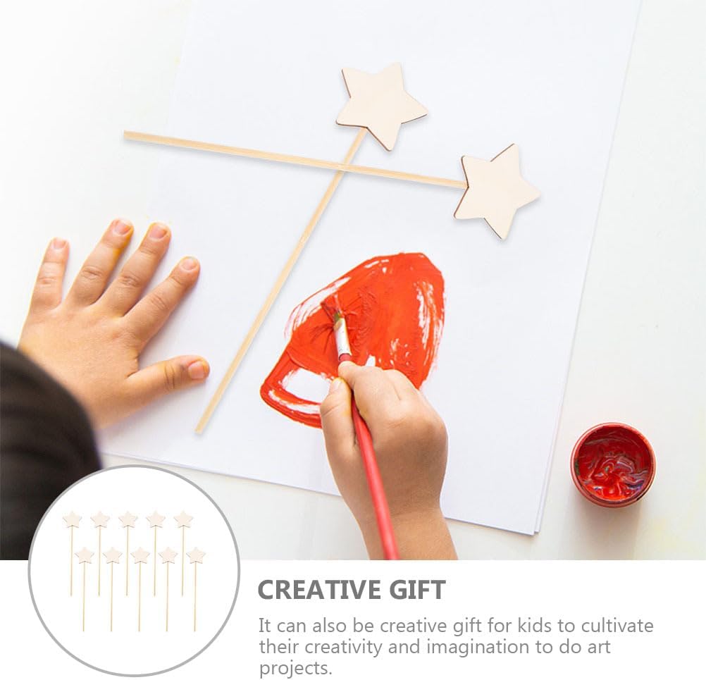 Make Your Star Wand Craft Kit, 30Pcs Princess Fairy Wand DIY Making Set, Creative Educational Toy for Kids, Birthday Gift Party Supplies for Magical Show
