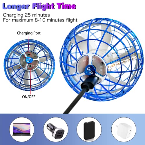 Flying Orb Ball, Hover Ball Hand Controlled Boomerang Ball Spinner Flying Ball Toy Cosmic Globe Flying Orb Magic With Rgb Lights Cool Toys Gifts For 6 7 8 9 10+ Year Old Boys Girls Teens Toys(Blue) #TOP3