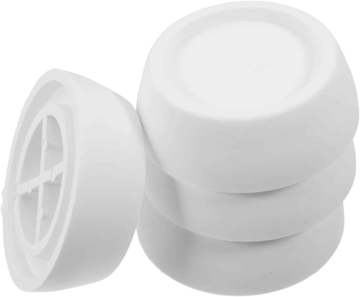 4Pcs Furniture Anti Slip Base Pads Universal Vibration Rubber Feet for Washer Dryer Refrigerator Stability(White)