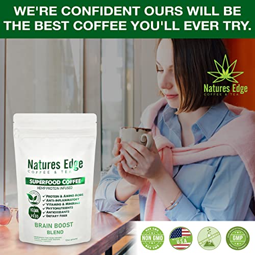 Natures Edge Superfood Ground Coffee, Brain Boost Blend, Medium Roast-12 Oz (Packaging May Vary) #TOP6