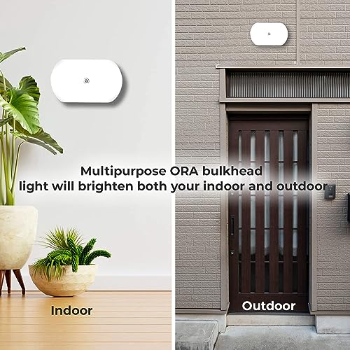 Image of INVENTAA ORA 12W Outdoor Lights Waterproof for Wall Light Home | Balcony Lights for Wall Out Door Lighting | Bulkhead Light Outdoor Wall Waterproof Light for Outdoor Wall Lamp Led (Warm White)