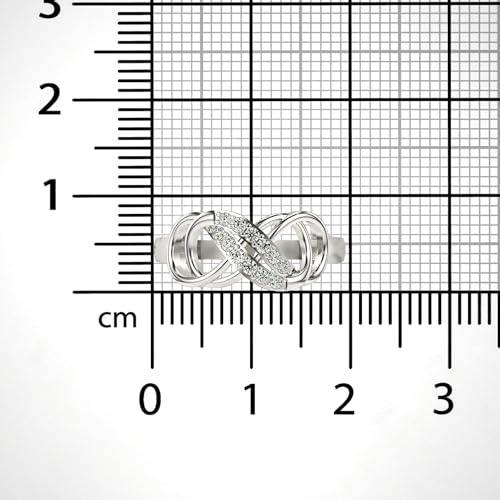 Image of Sterling Silver & Certified Lab Grown Diamond 0.15cts | Ring For Women /Girls | Stylish & Elegant | VGPR0026