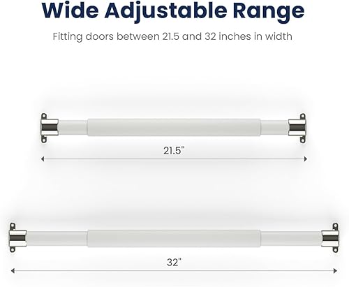 Miniatura 3 de Safoner Manija de barra de soporte para puerta de autocaravana con base de metal  Longitud ajustable de 21.5 a 32 pulgadas  Ideal para campistas y