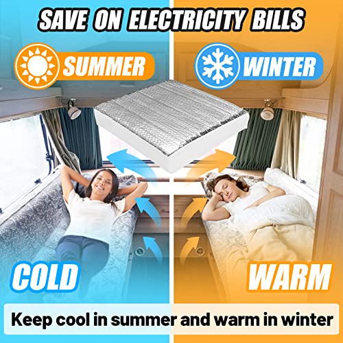 Rv Skylight Insulator Cover - 14*14*3In & 14*22*3In Rv Vent Insulator Skylight Cover Reflective Heat Insulation Shade For Camper Trailer Shower Inner Dome Sunroof Waterproof - 2Pcs #TOP1