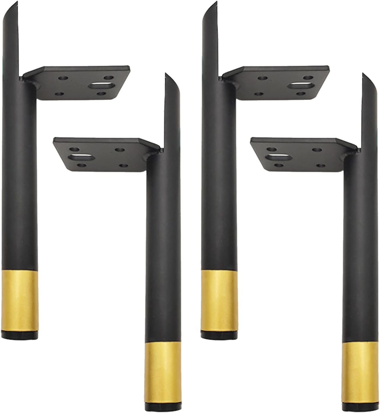 4 Pcs Replacement Metal Furniture Legs, Table Legs, Sofa Legs, Desk Legs, Cabinet Legs, Furniture Feet 13cm 15cm 18cm 20cm, Multi-Color Optional, with Screws and Protective Feet,Blackgold-13cm(5.1in)