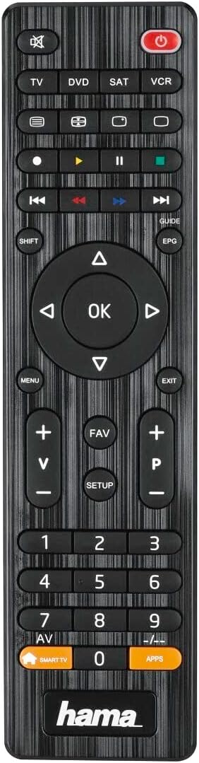 Hama Universal 10 m 4-in-1 Remote Control for TV/DVD/STB/VCR, black
