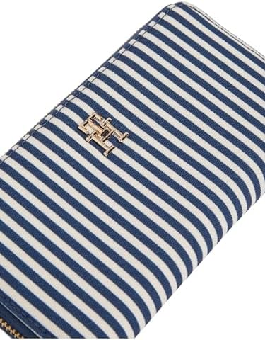 Tommy Hilfiger POPPY SUMMER LRG ZA Kadın Cüzdan, Mavi, Tek Beden - Görsel 4