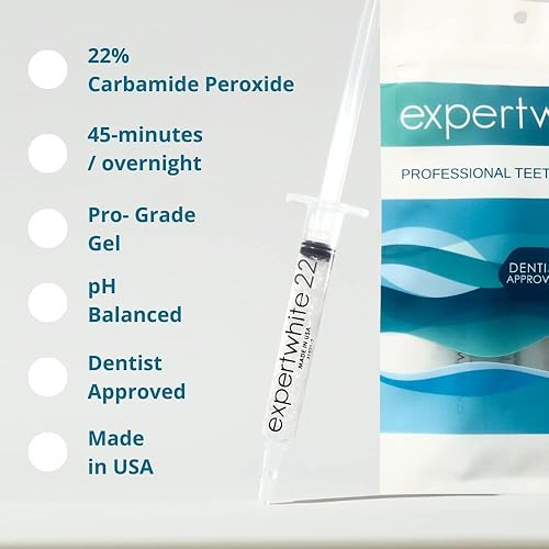 Miniatura 5 de 22% Pro - Recambios de gel blanqueador de dientes, peróxido de carbamida, grado dental profesional para bandejas, fabricado en Estados Unidos. Gel