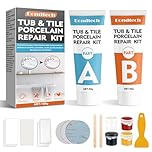 Bondtech Tile Repair Kit, White Shower Tray Repair Kit, Bath Enamel Repair Kit for Chips, Dents, Cracks, Holes on Porcelain, Ceramic (XBG-B2)