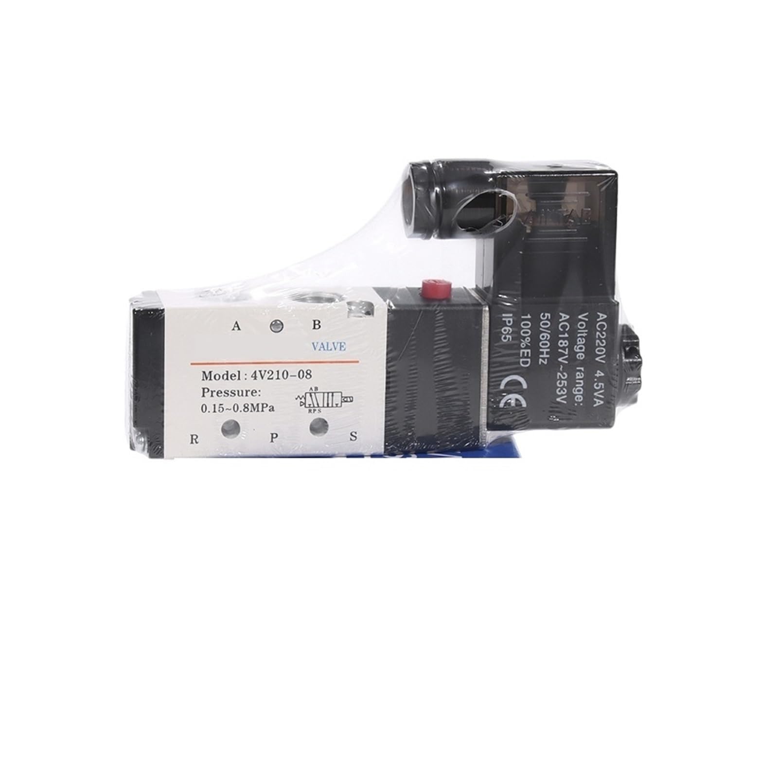 QRUYHBAJU 4V110-06 4V210-08 4V310-10 4V410-15 solenoid valve Direction control solenoid valve 12V 24V 110V 220V(4V310-08,Onecolor)