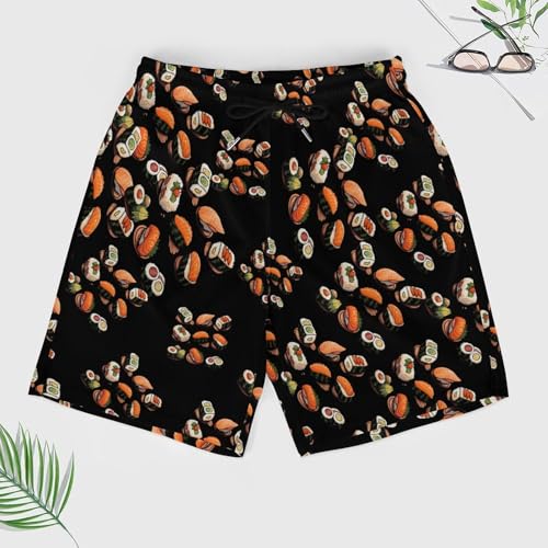 Japanese Sushi Mens Swim Trunks Quick Dry Swim Shorts Beach Swimwear Bathing Suits with Pockets4