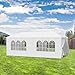 LEMY 10 X 20 Outdoor Wedding Party Tent Camping Shelter Gazebo Canopy with Removable Sidewalls Easy Set Gazebo BBQ Pavilion Canopy Cater Events