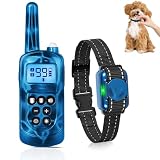 Smallest No Shock Dog Training Collar, Lightest Vibrating Dog Collar with Remote, Vibration Collar for Small Dogs 5-15lbs, Beep and Vibrate Only, Safety Lock, Waterproof，No Prongs, Blue